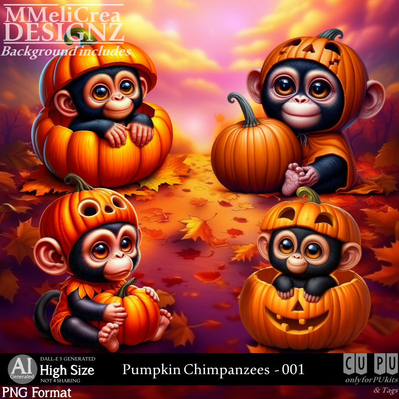 (image for) AI - Pumpkin Chimpanzees - CU001 (CU4PU/PNG)